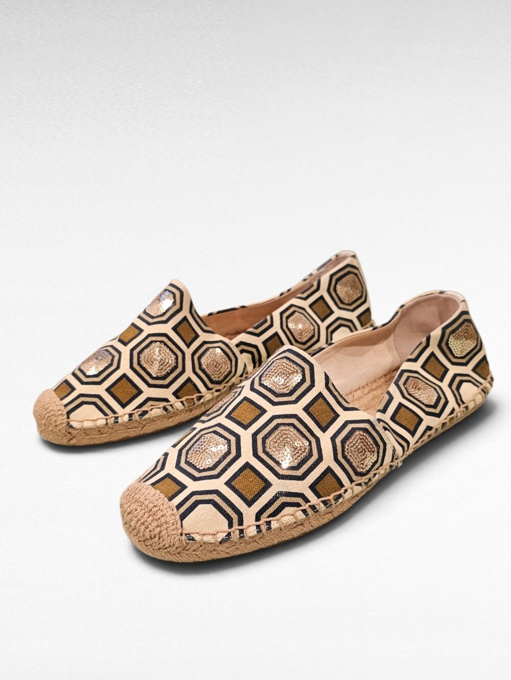 Tory Burch Cecily Embellished Espadrilles DAMAGED